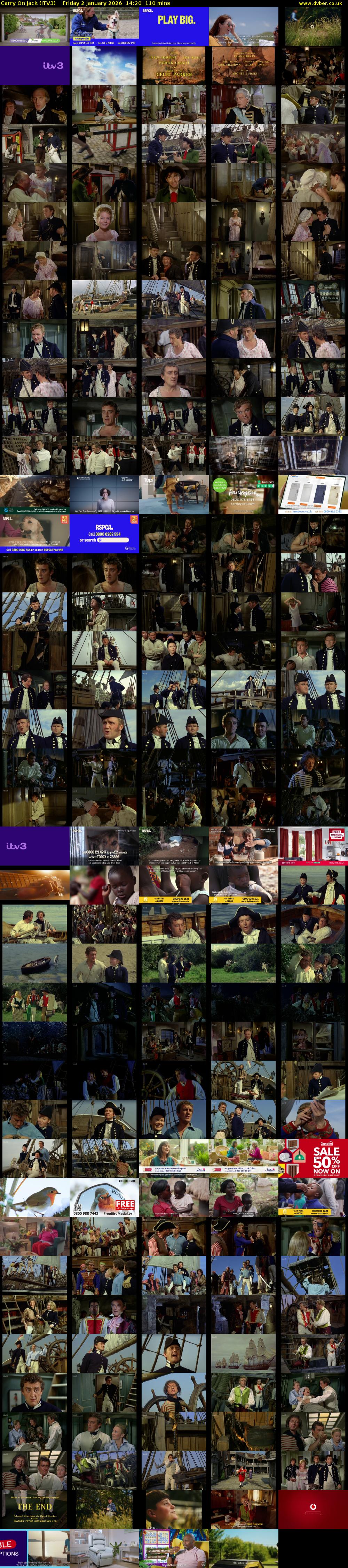 Carry On Jack (ITV3) Friday 2 January 2026 14:20 - 16:10