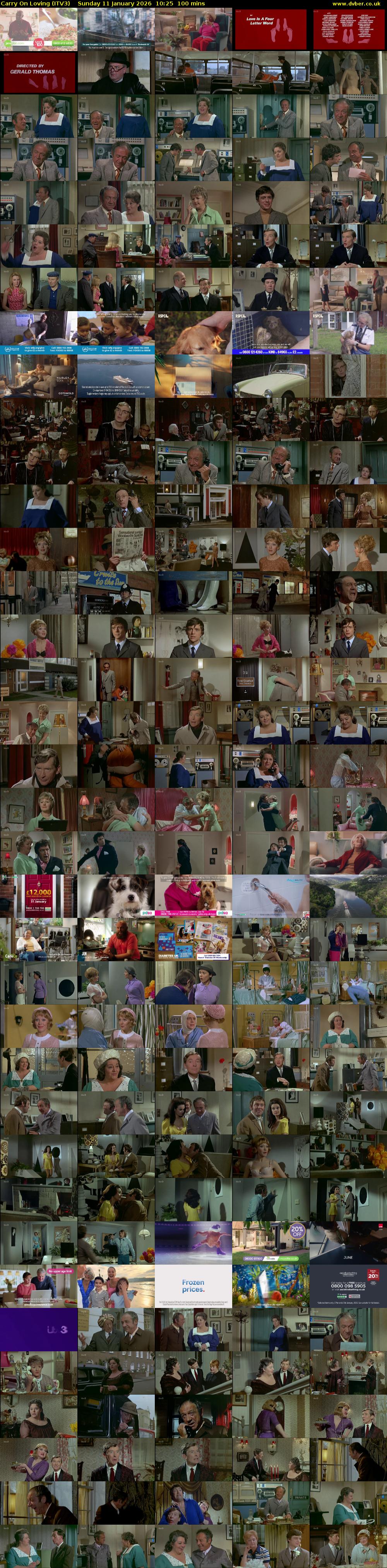 Carry On Loving (ITV3) Sunday 11 January 2026 10:25 - 12:05