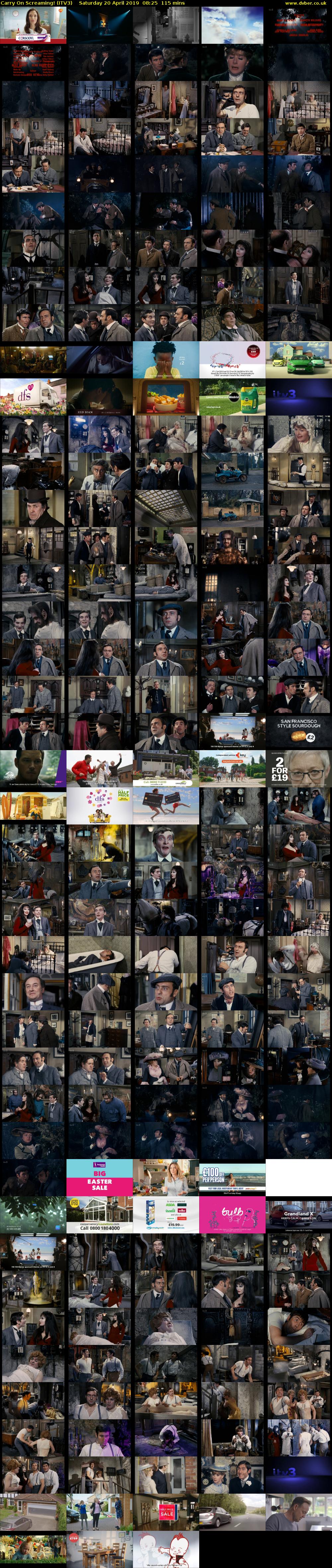 Carry On Screaming! (ITV3) Saturday 20 April 2019 08:25 - 10:20