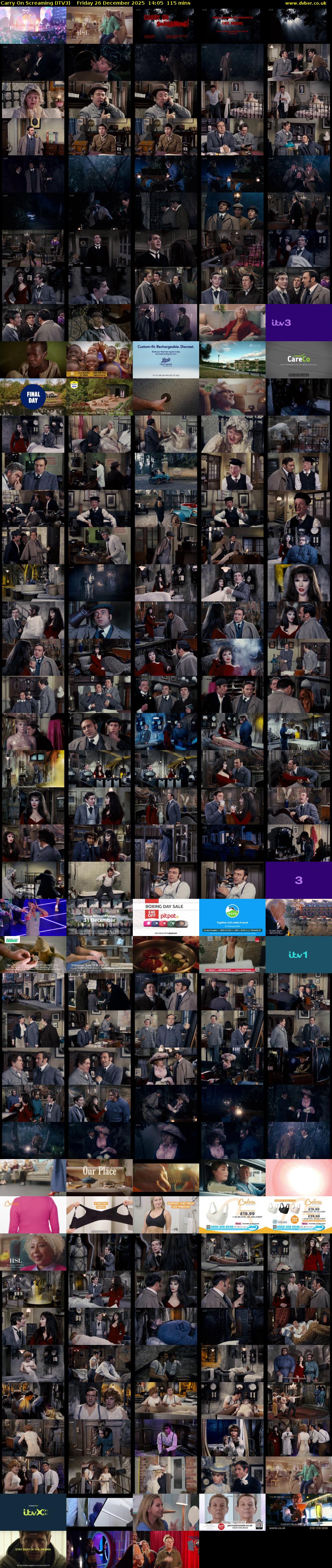 Carry On Screaming (ITV3) Friday 26 December 2025 14:05 - 16:00