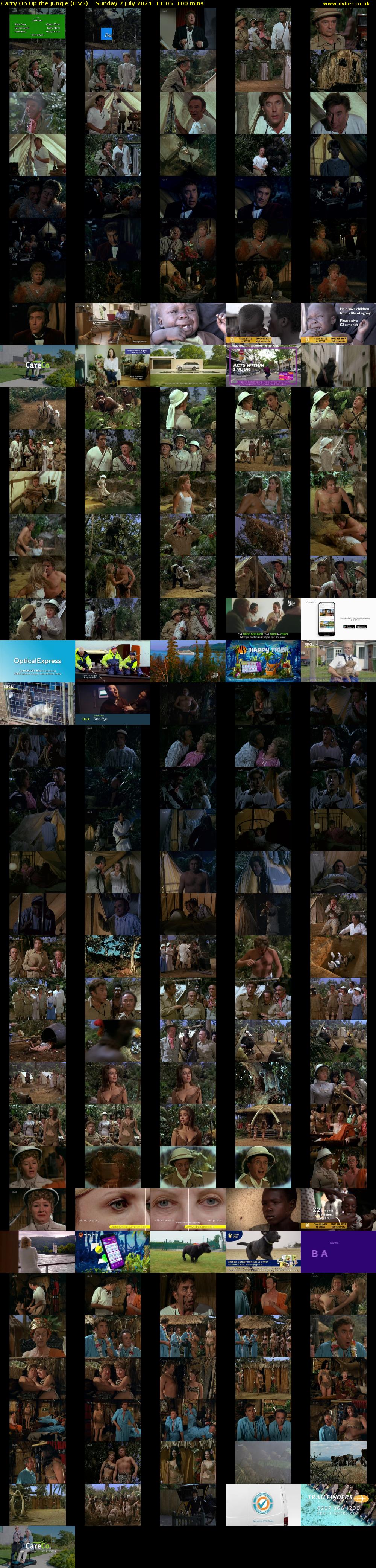 Carry On Up the Jungle (ITV3) Sunday 7 July 2024 11:05 - 12:45
