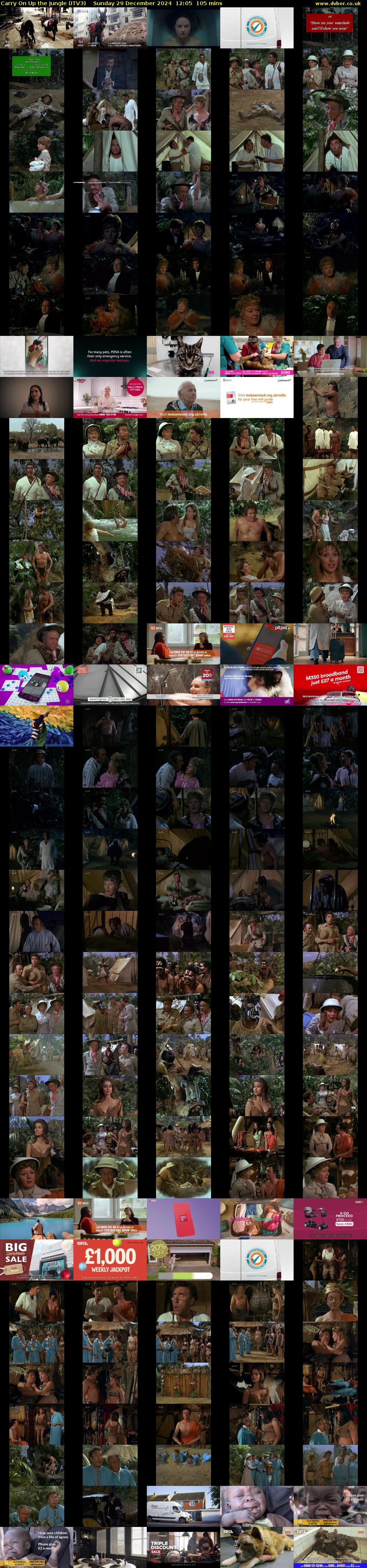 Carry On Up the Jungle (ITV3) Sunday 29 December 2024 12:05 - 13:50