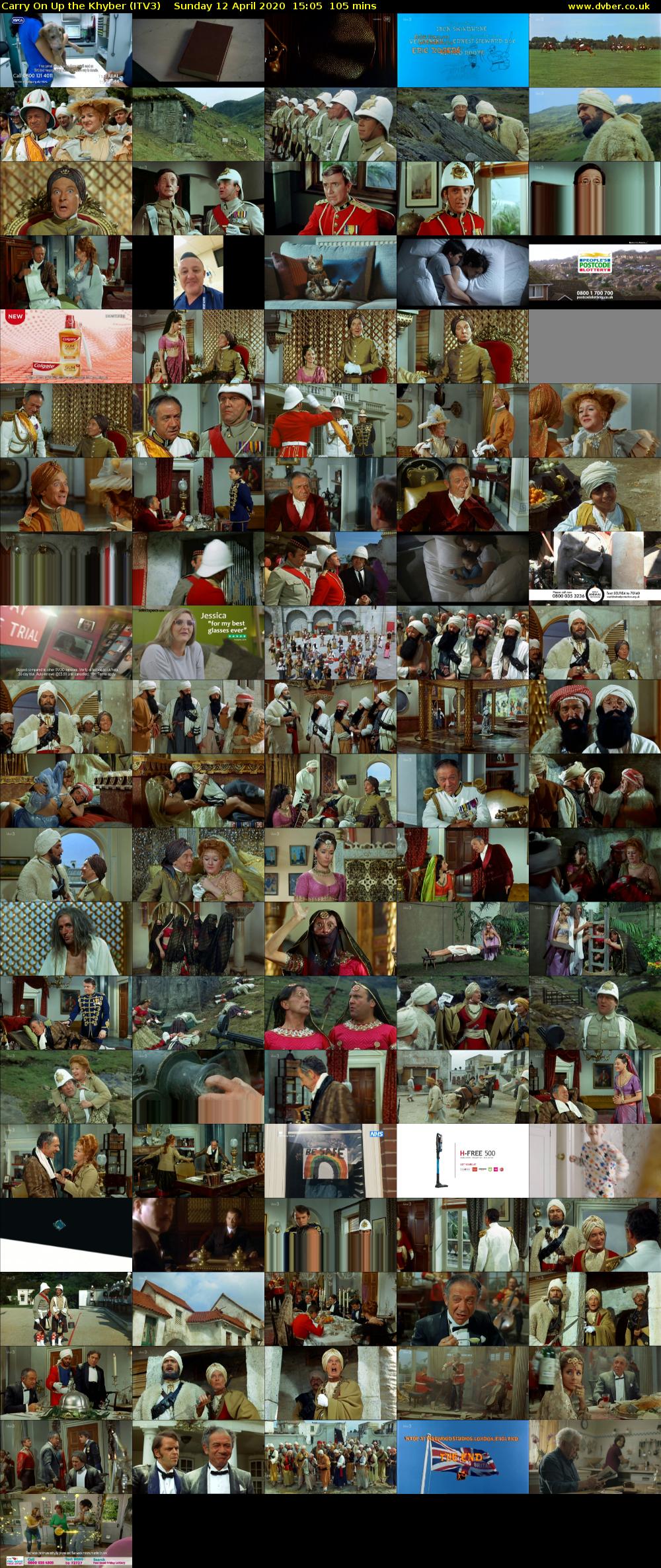 Carry On Up the Khyber (ITV3) Sunday 12 April 2020 15:05 - 16:50