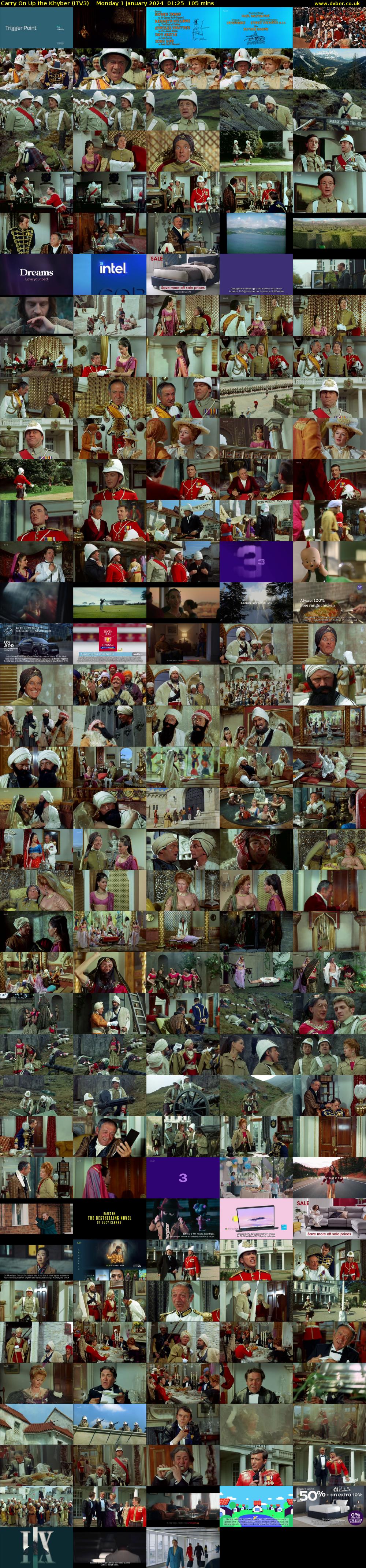 Carry On Up the Khyber (ITV3) Monday 1 January 2024 01:25 - 03:10