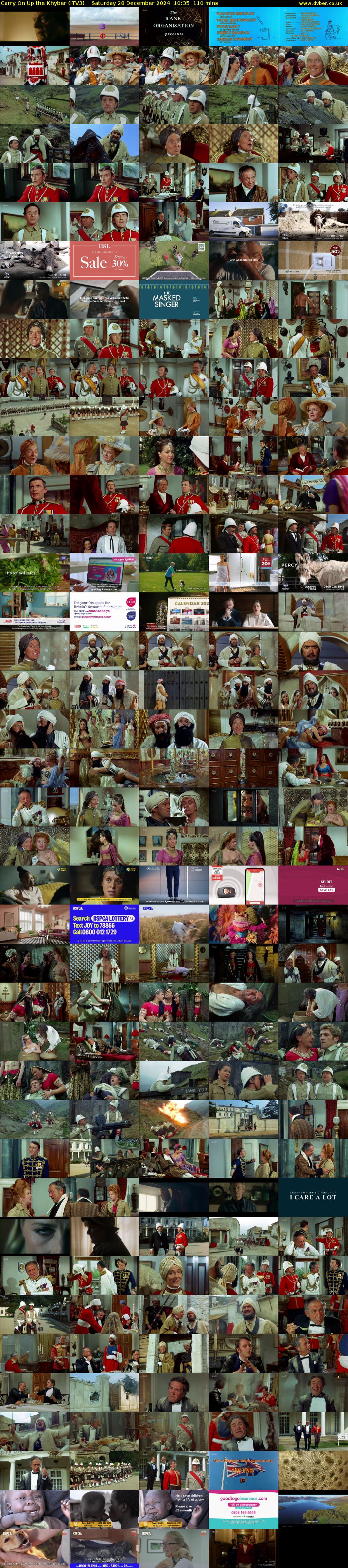 Carry On Up the Khyber (ITV3) Saturday 28 December 2024 10:35 - 12:25