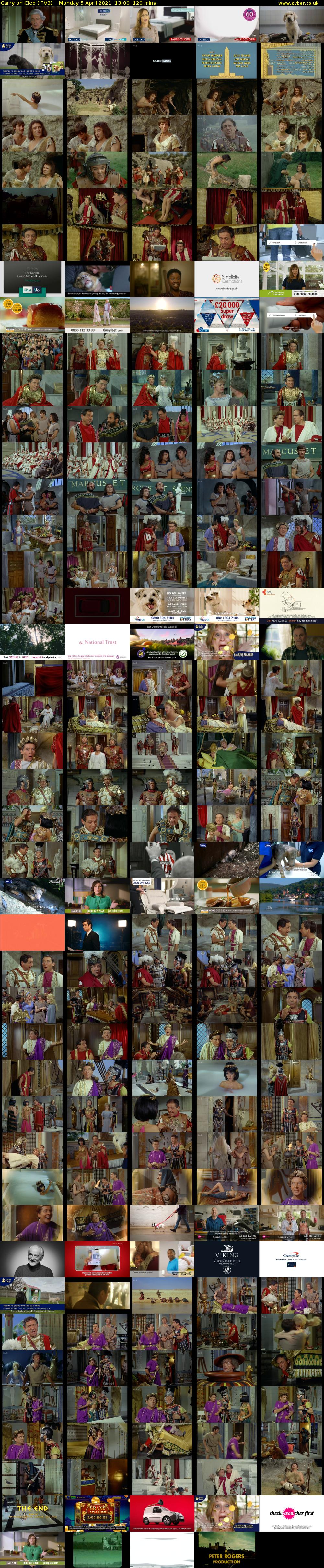 Carry on Cleo (ITV3) Monday 5 April 2021 13:00 - 15:00