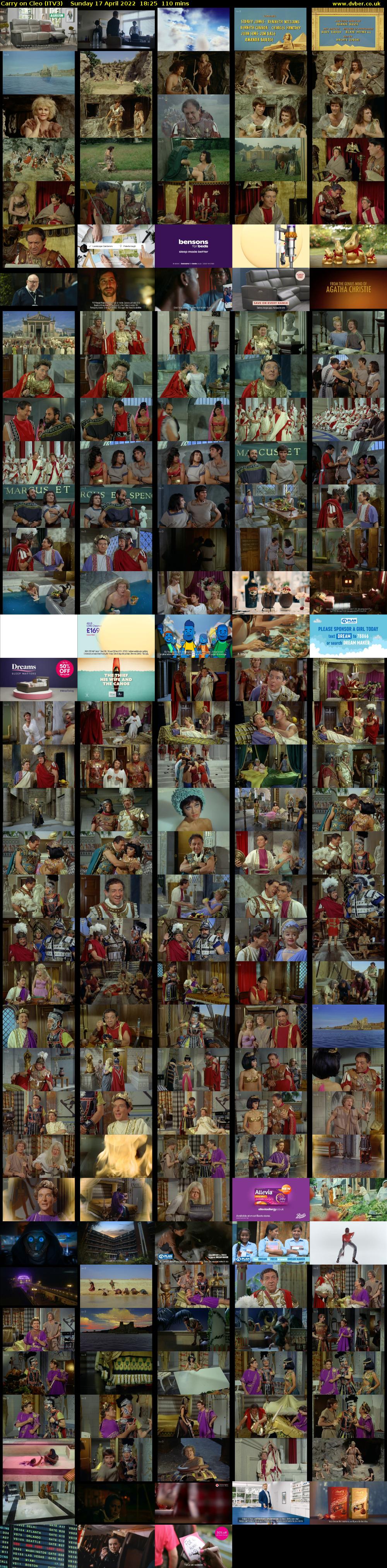 Carry on Cleo (ITV3) Sunday 17 April 2022 18:25 - 20:15