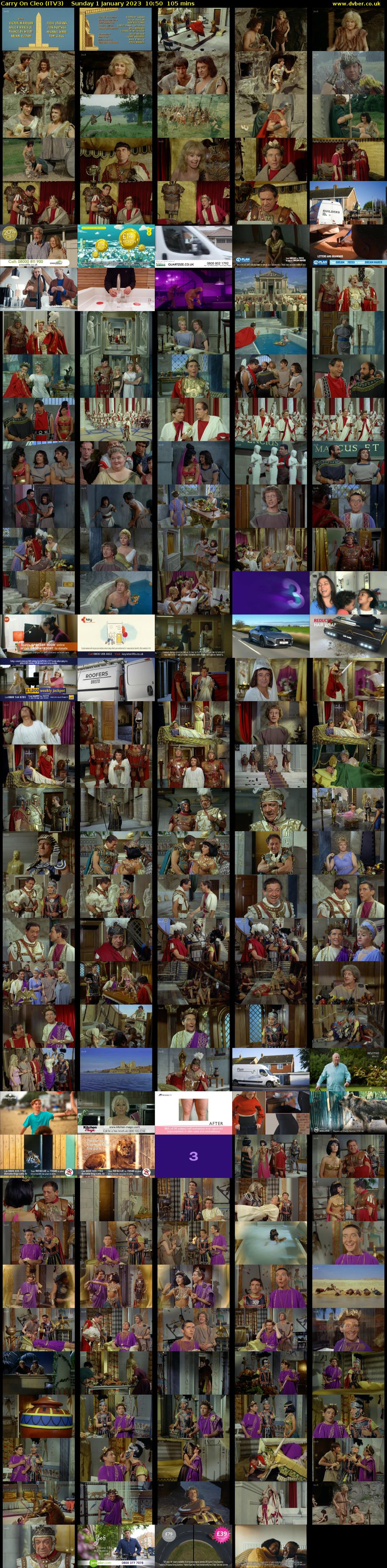 Carry on Cleo (ITV3) Sunday 1 January 2023 10:50 - 12:35