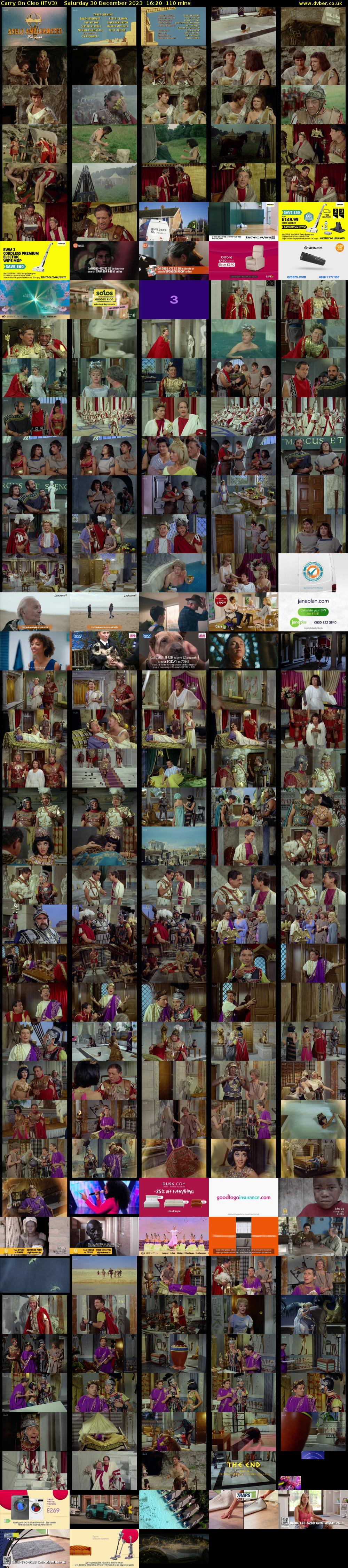 Carry on Cleo (ITV3) Saturday 30 December 2023 16:20 - 18:10