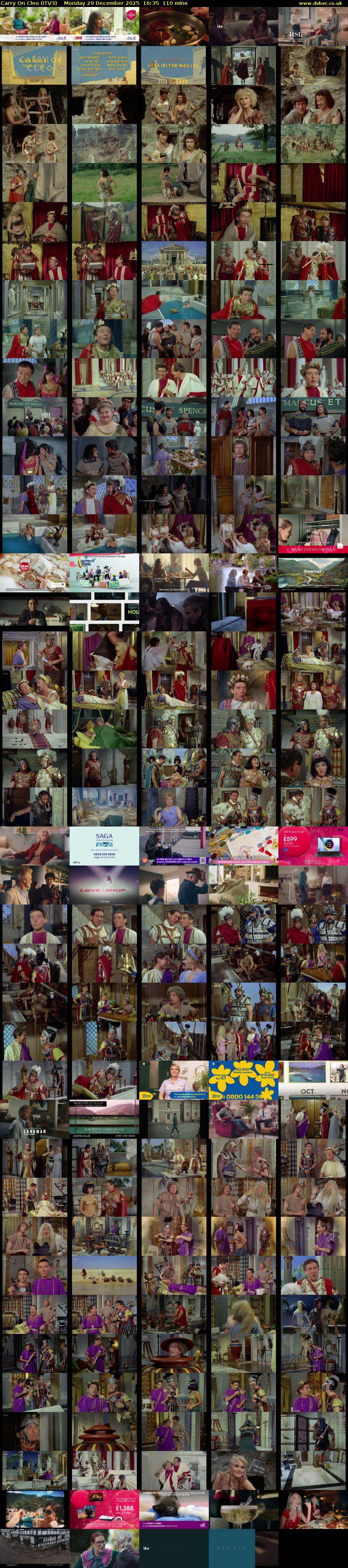 Carry on Cleo (ITV3) Monday 29 December 2025 16:35 - 18:25