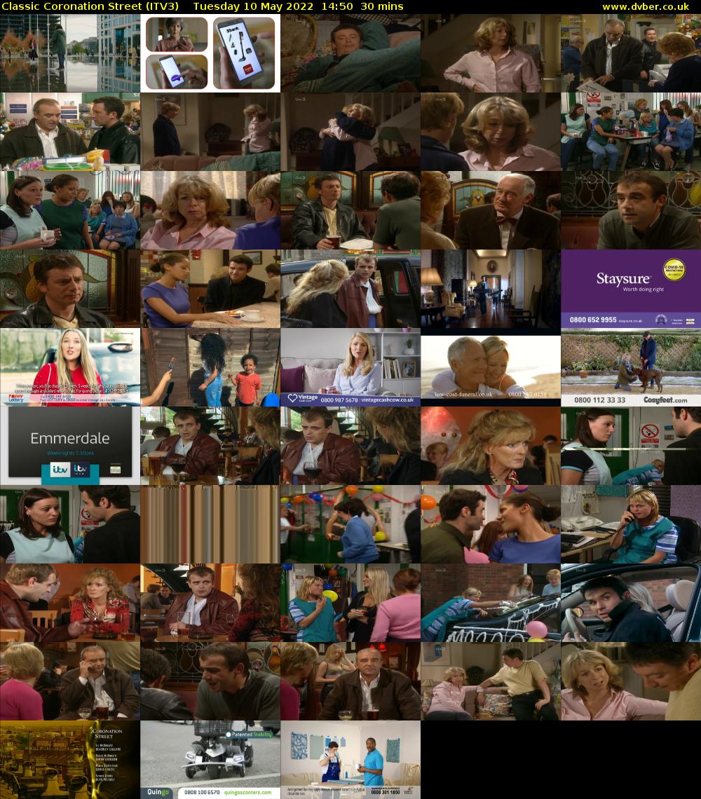 Classic Coronation Street (ITV3) Tuesday 10 May 2022 14:50 - 15:20