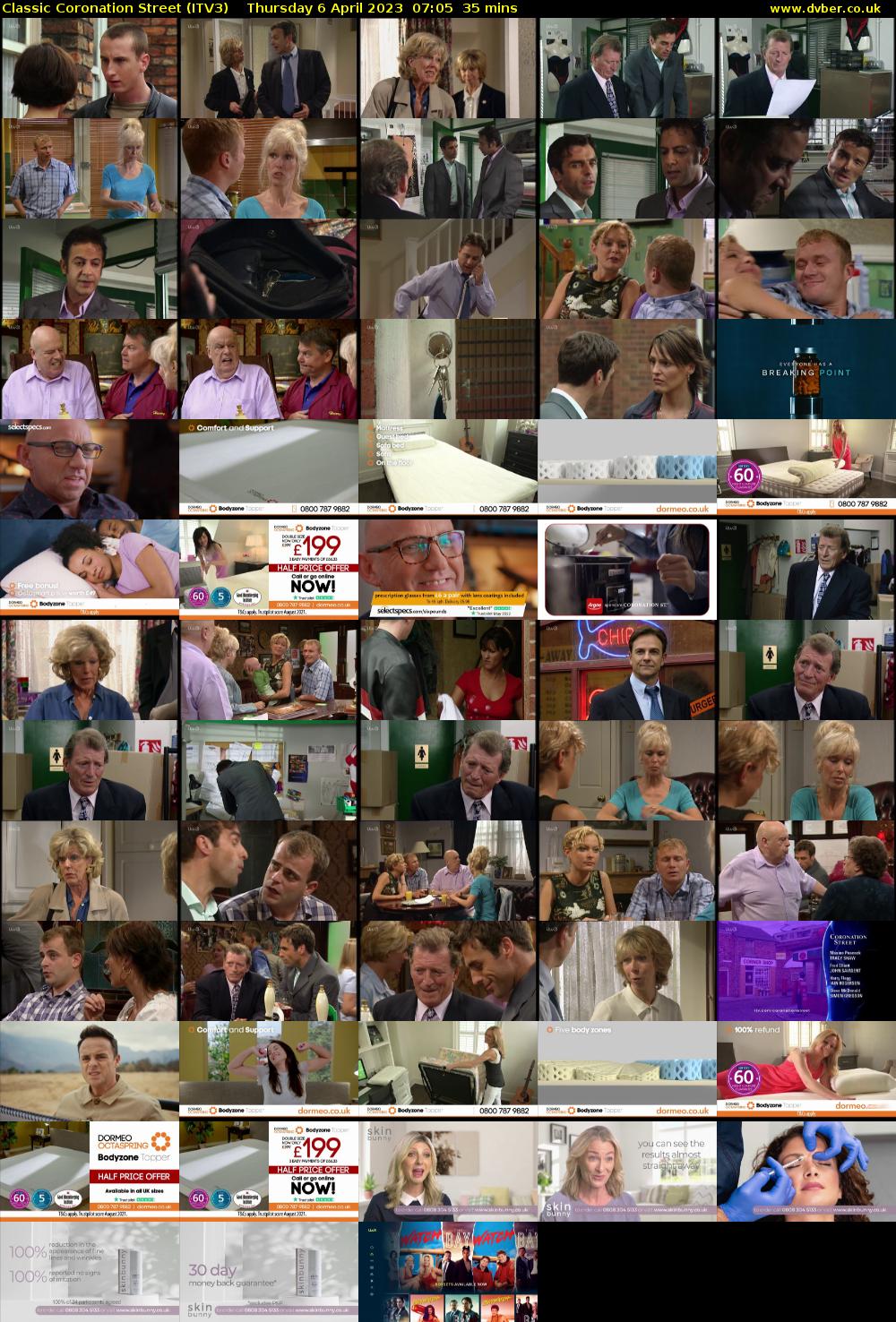 Classic Coronation Street (ITV3) Thursday 6 April 2023 07:05 - 07:40