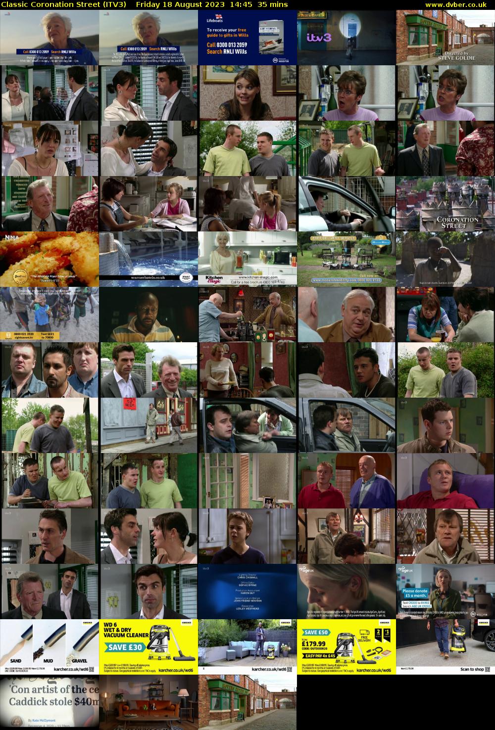 Classic Coronation Street (ITV3) Friday 18 August 2023 14:45 - 15:20