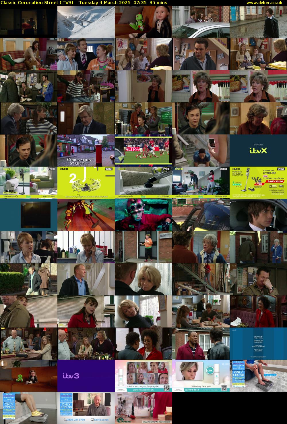 Classic Coronation Street (ITV3) Tuesday 4 March 2025 07:35 - 08:10