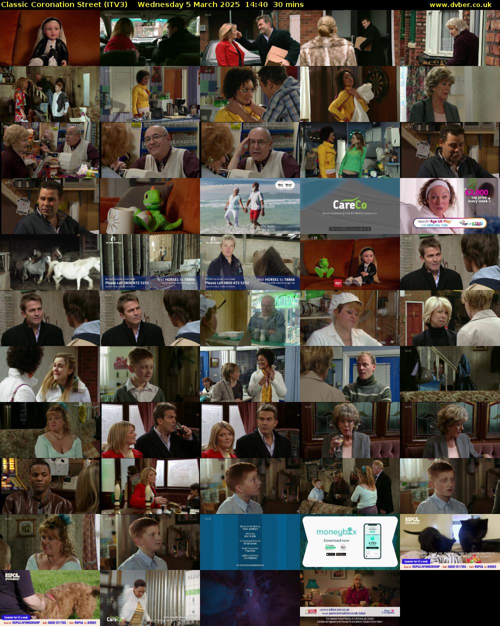Classic Coronation Street (ITV3) Wednesday 5 March 2025 14:40 - 15:10