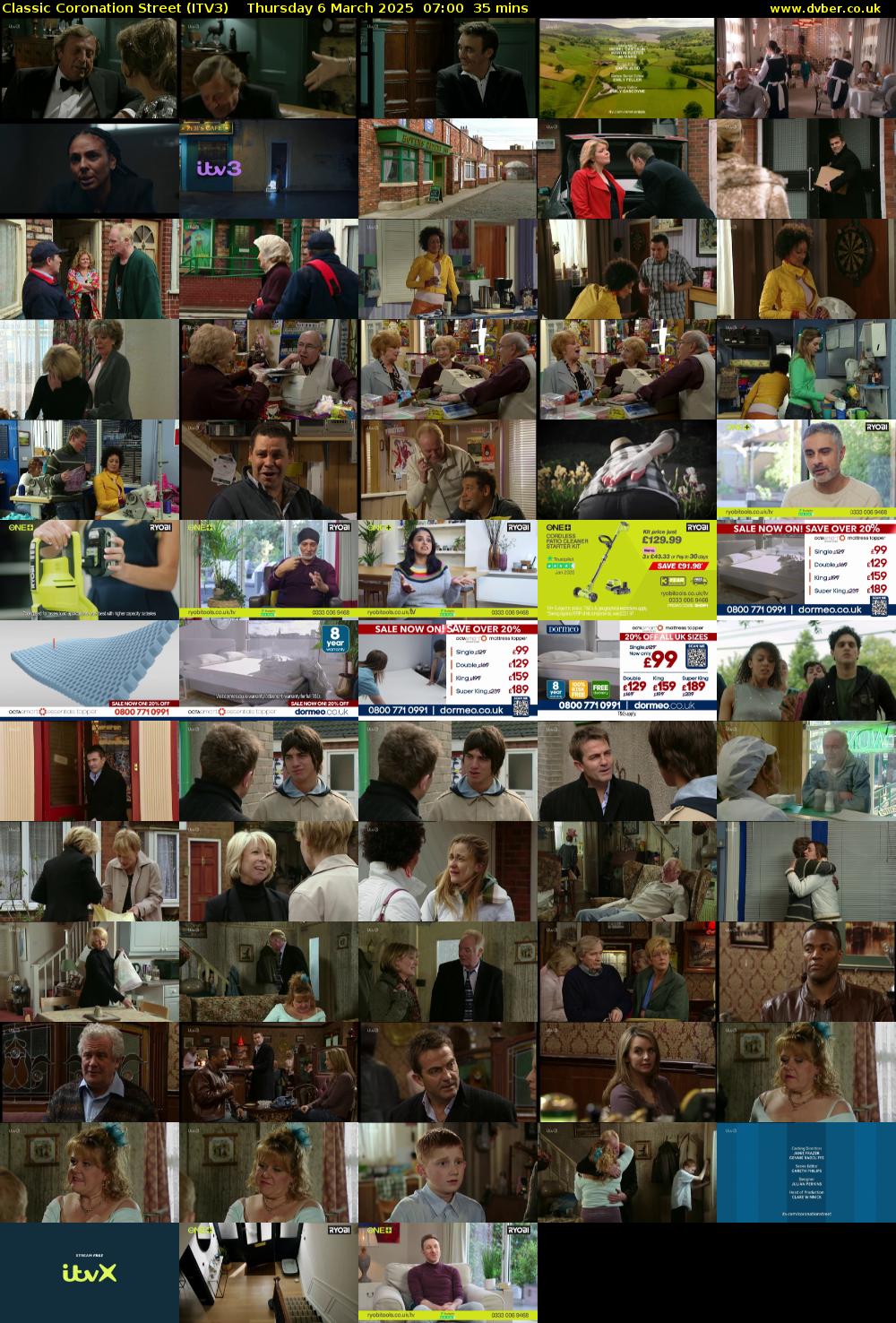 Classic Coronation Street (ITV3) Thursday 6 March 2025 07:00 - 07:35