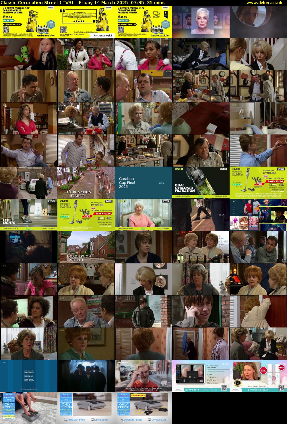 Classic Coronation Street (ITV3) Friday 14 March 2025 07:35 - 08:10