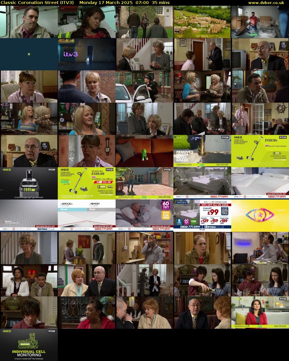 Classic Coronation Street (ITV3) Monday 17 March 2025 07:00 - 07:35
