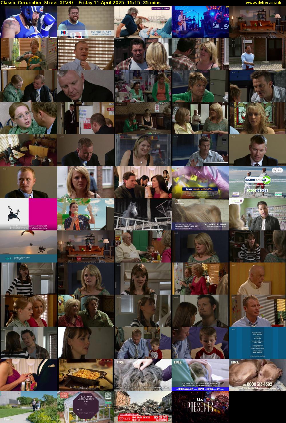 Classic Coronation Street (ITV3) Friday 11 April 2025 15:15 - 15:50
