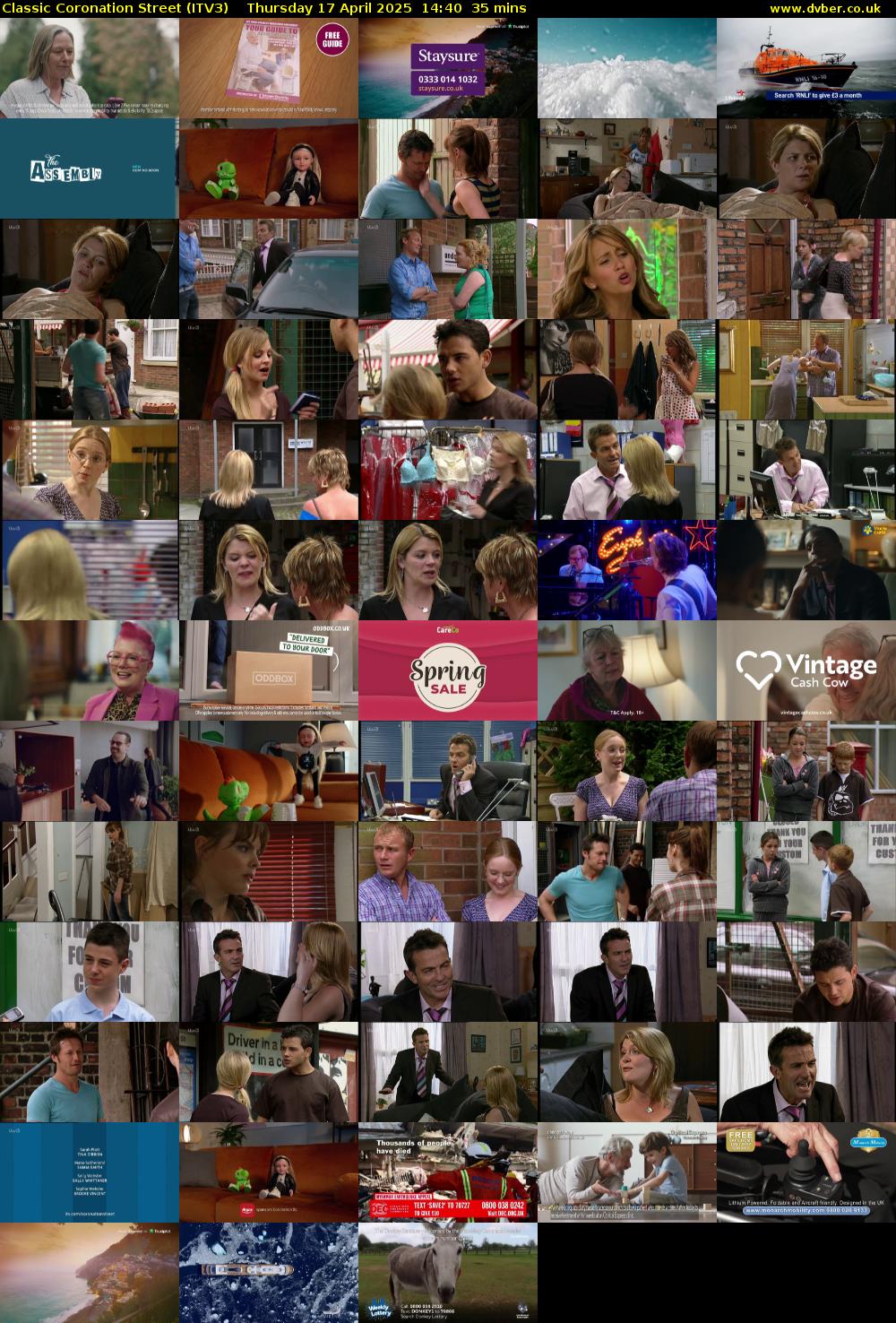 Classic Coronation Street (ITV3) Thursday 17 April 2025 14:40 - 15:15