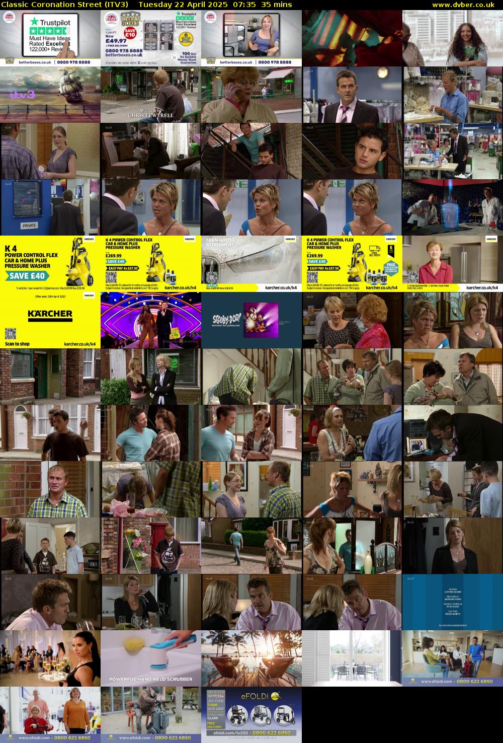 Classic Coronation Street (ITV3) Tuesday 22 April 2025 07:35 - 08:10