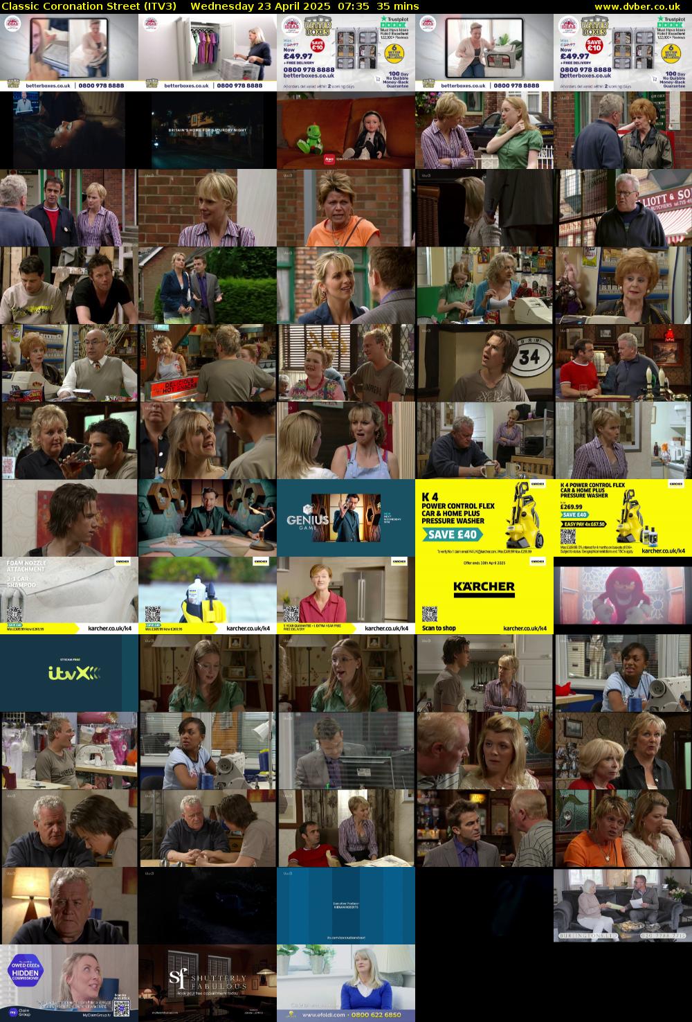 Classic Coronation Street (ITV3) Wednesday 23 April 2025 07:35 - 08:10