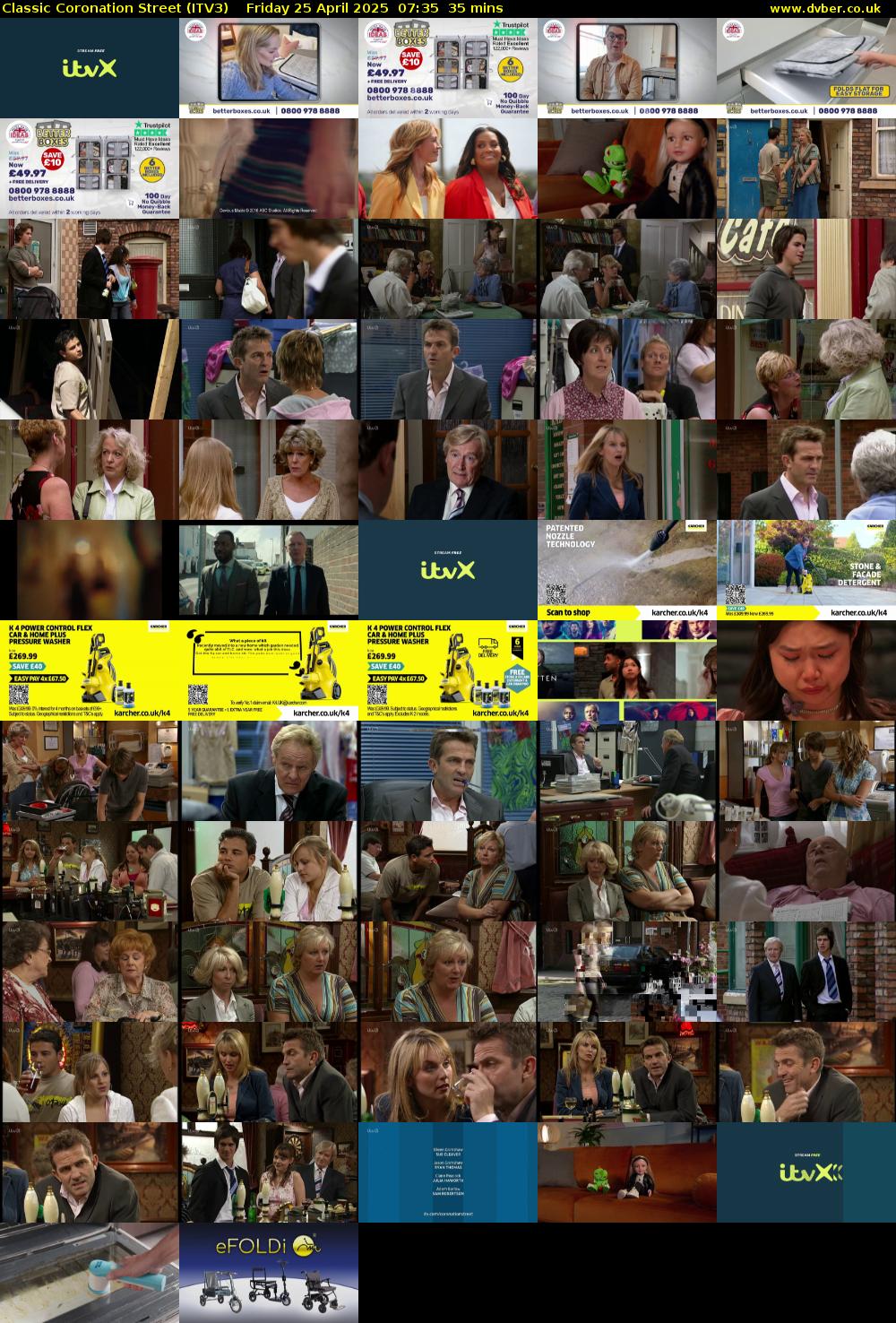 Classic Coronation Street (ITV3) Friday 25 April 2025 07:35 - 08:10