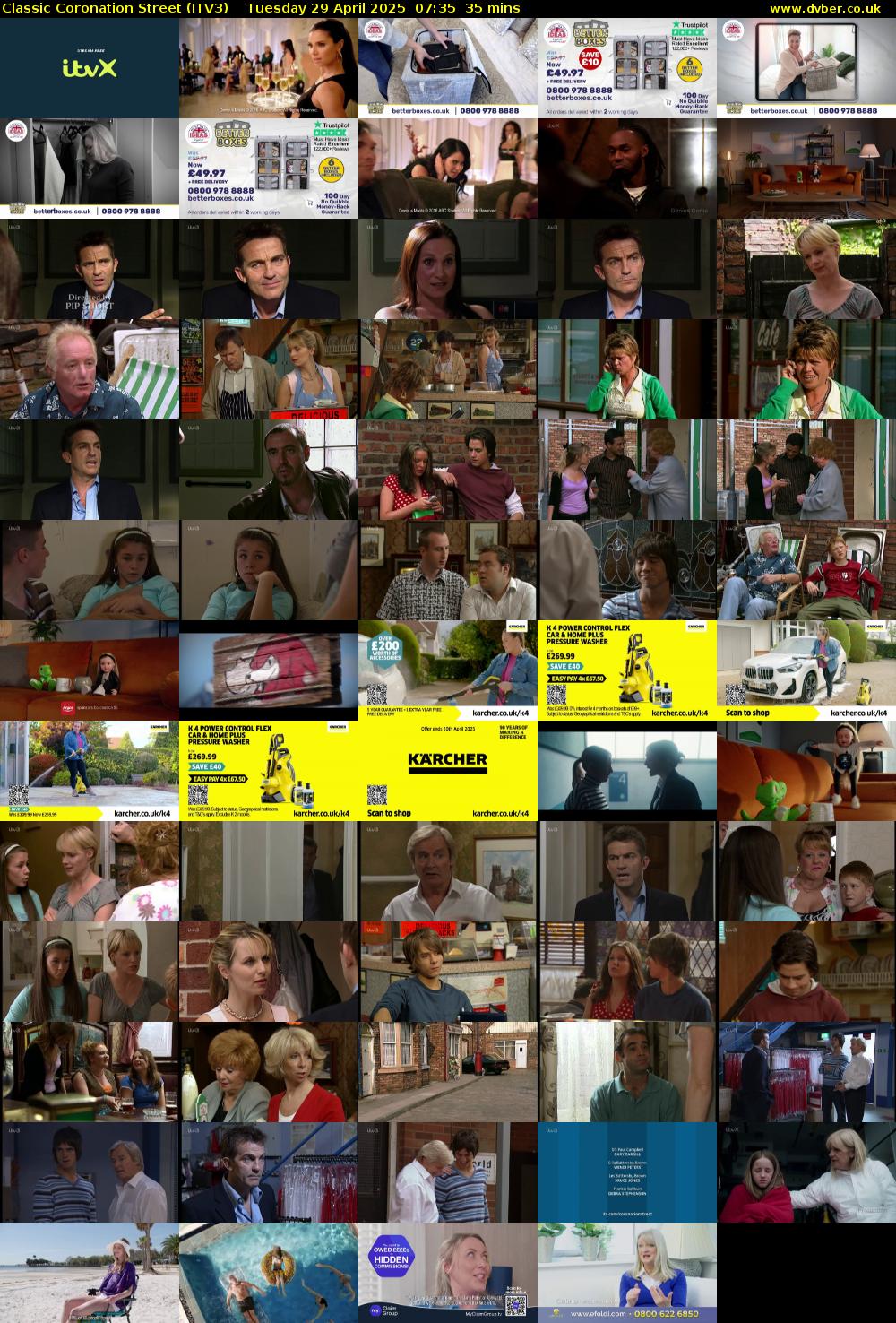 Classic Coronation Street (ITV3) Tuesday 29 April 2025 07:35 - 08:10
