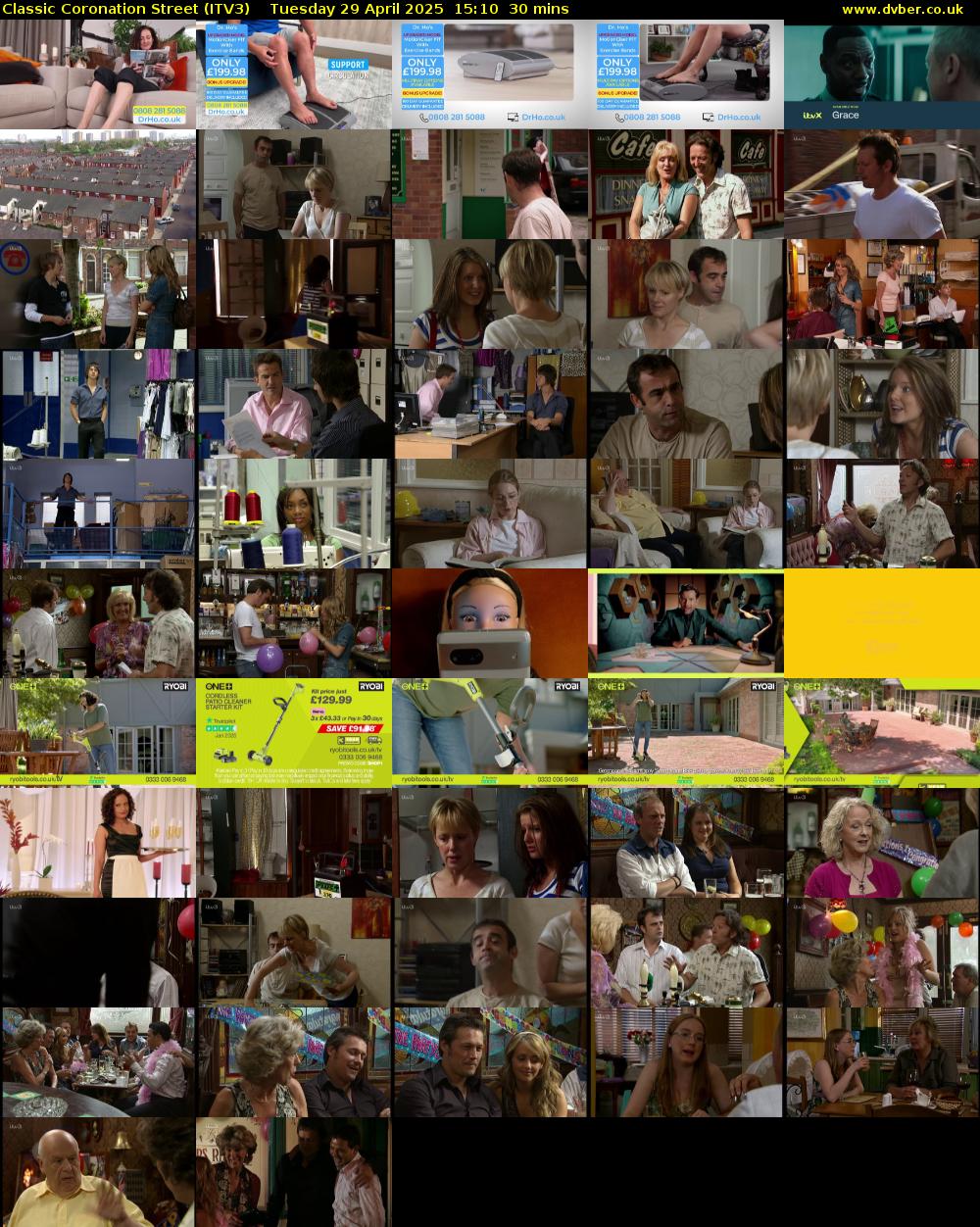 Classic Coronation Street (ITV3) Tuesday 29 April 2025 15:10 - 15:40
