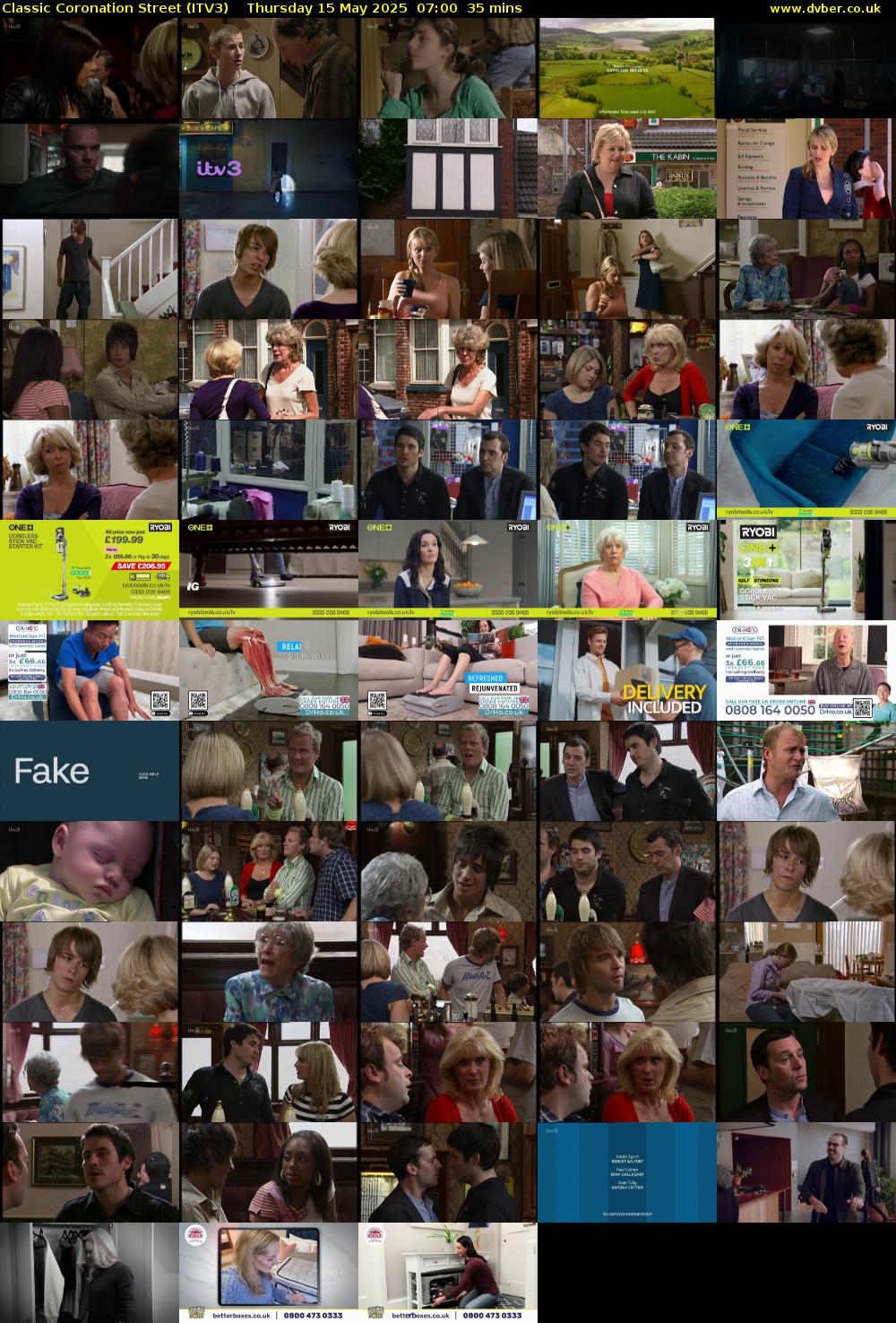 Classic Coronation Street (ITV3) Thursday 15 May 2025 07:00 - 07:35