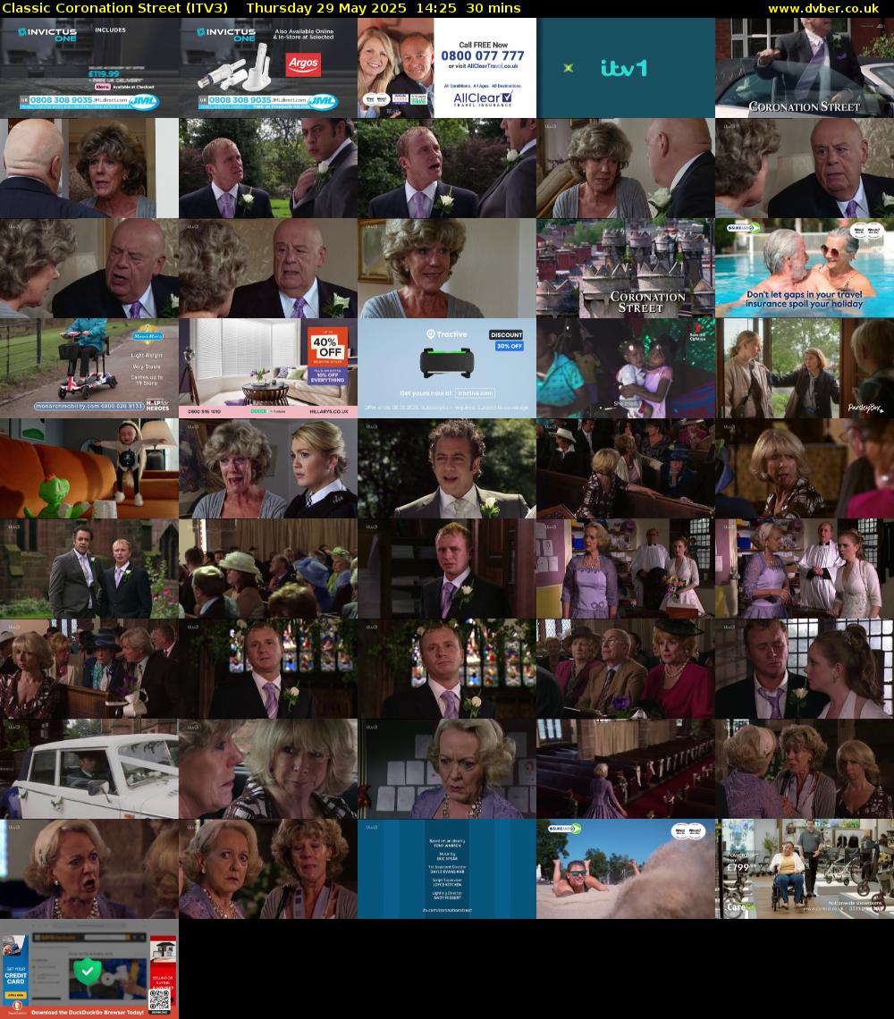 Classic Coronation Street (ITV3) Thursday 29 May 2025 14:25 - 14:55