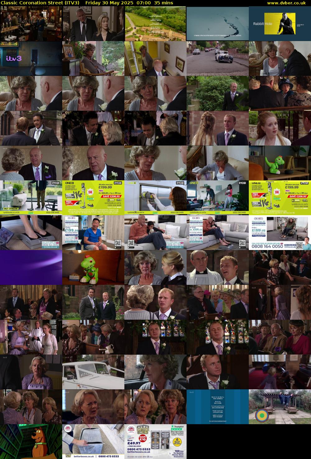Classic Coronation Street (ITV3) Friday 30 May 2025 07:00 - 07:35