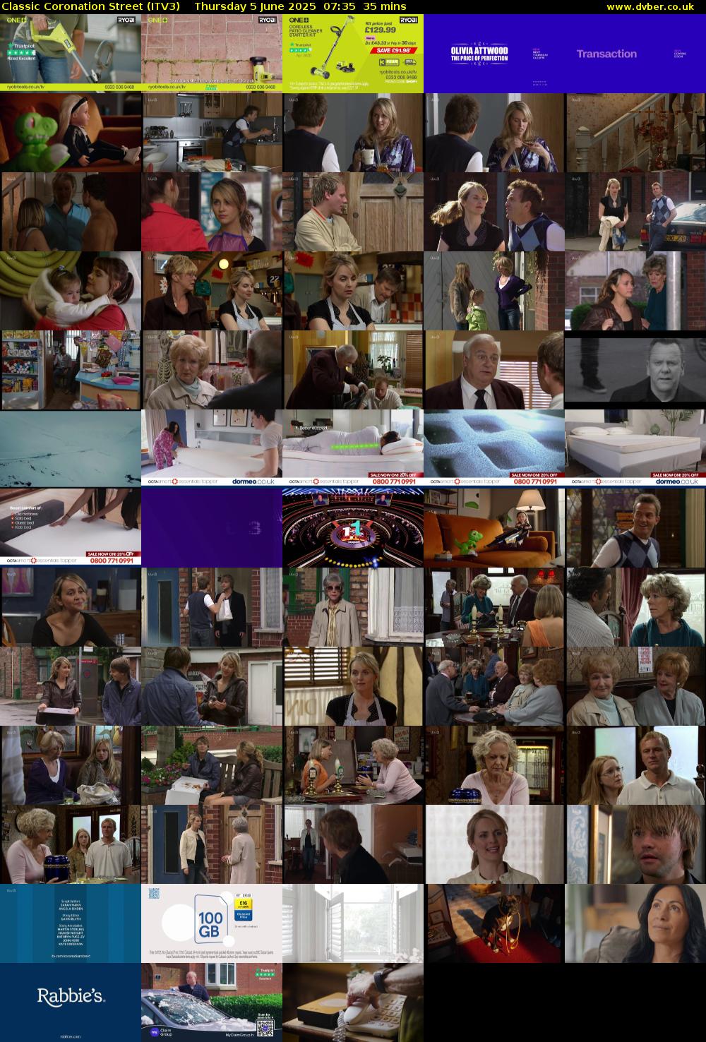 Classic Coronation Street (ITV3) Thursday 5 June 2025 07:35 - 08:10