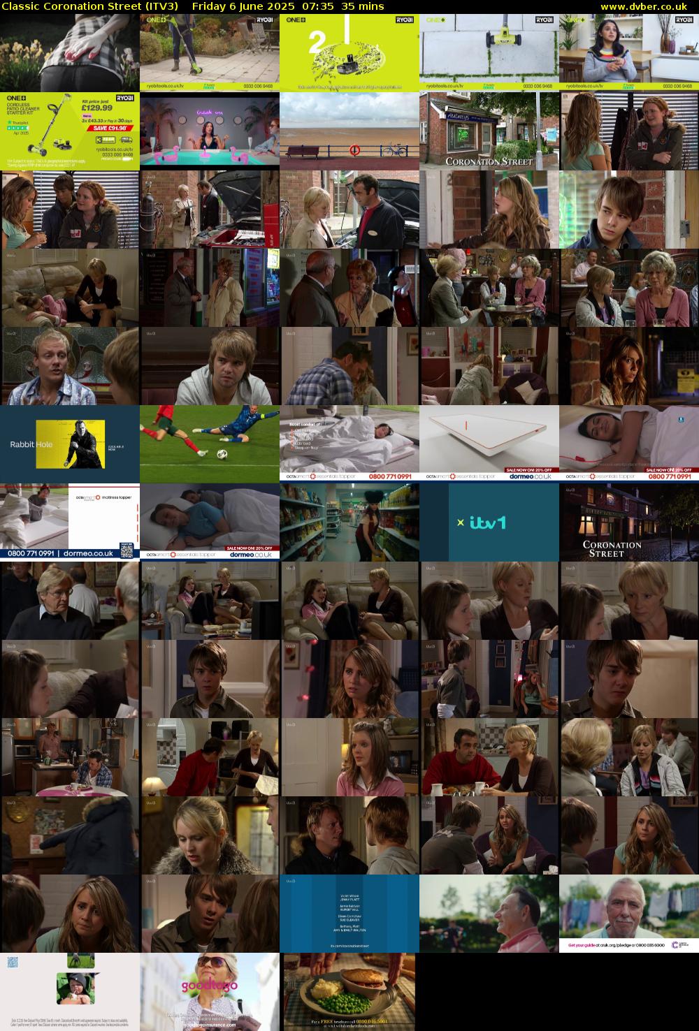 Classic Coronation Street (ITV3) Friday 6 June 2025 07:35 - 08:10