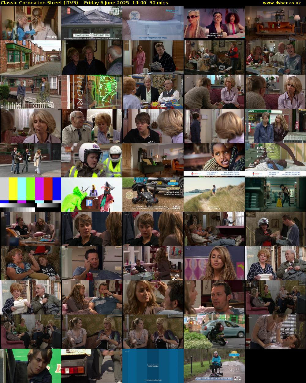Classic Coronation Street (ITV3) Friday 6 June 2025 14:40 - 15:10