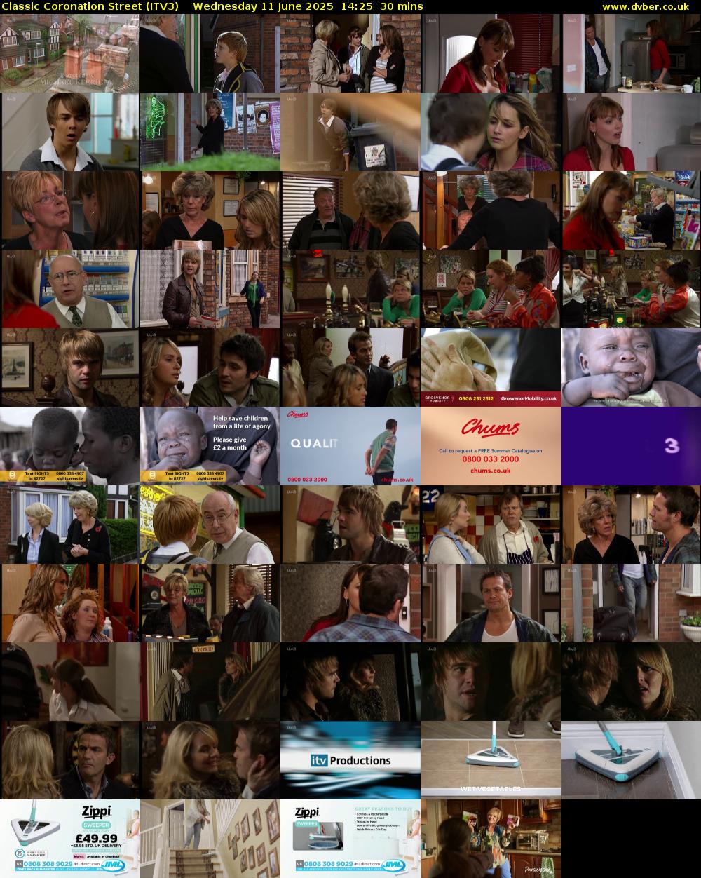 Classic Coronation Street (ITV3) Wednesday 11 June 2025 14:25 - 14:55