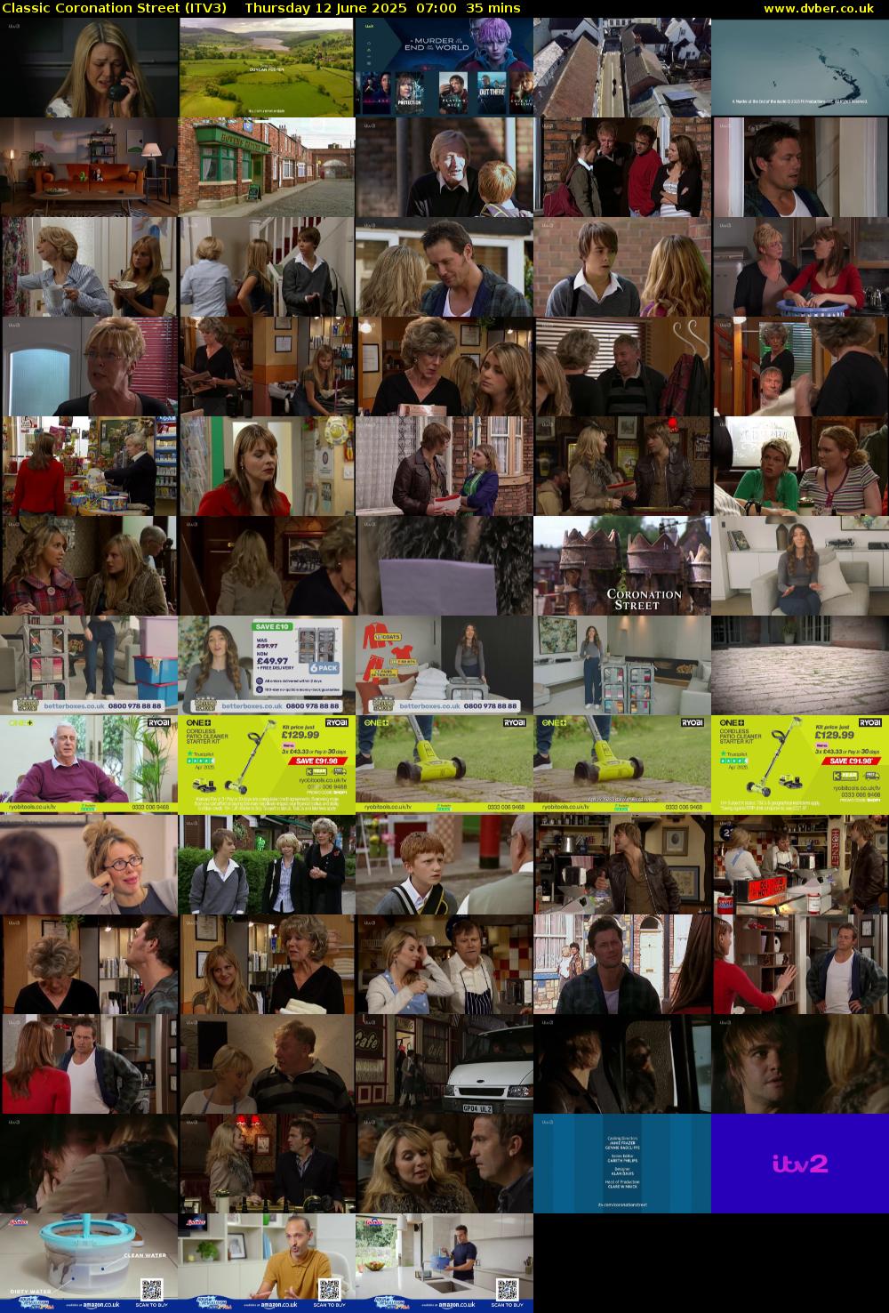 Classic Coronation Street (ITV3) Thursday 12 June 2025 07:00 - 07:35