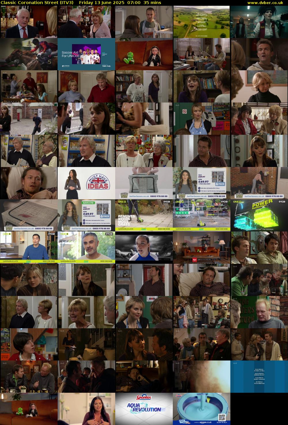 Classic Coronation Street (ITV3) Friday 13 June 2025 07:00 - 07:35