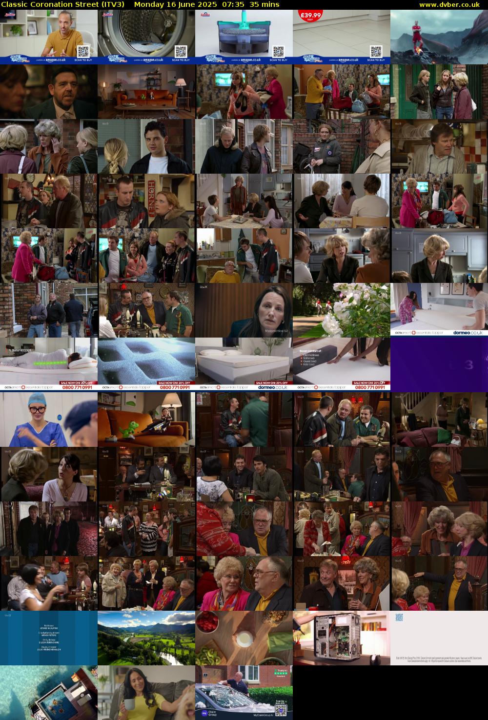 Classic Coronation Street (ITV3) Monday 16 June 2025 07:35 - 08:10