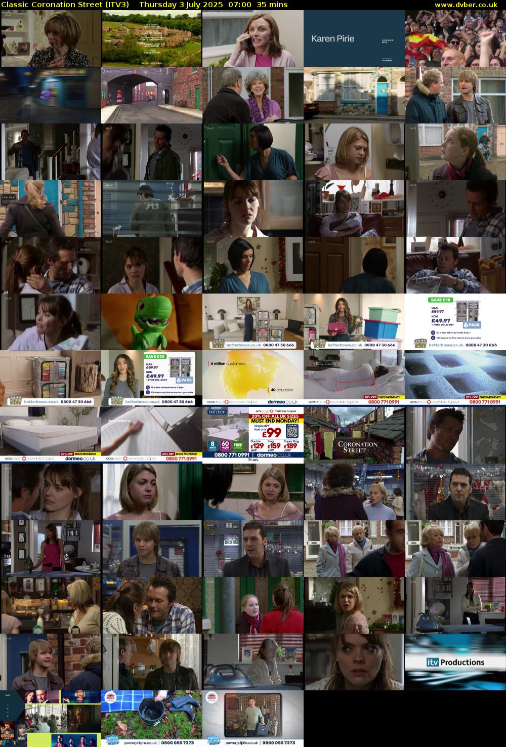 Classic Coronation Street (ITV3) Thursday 3 July 2025 07:00 - 07:35