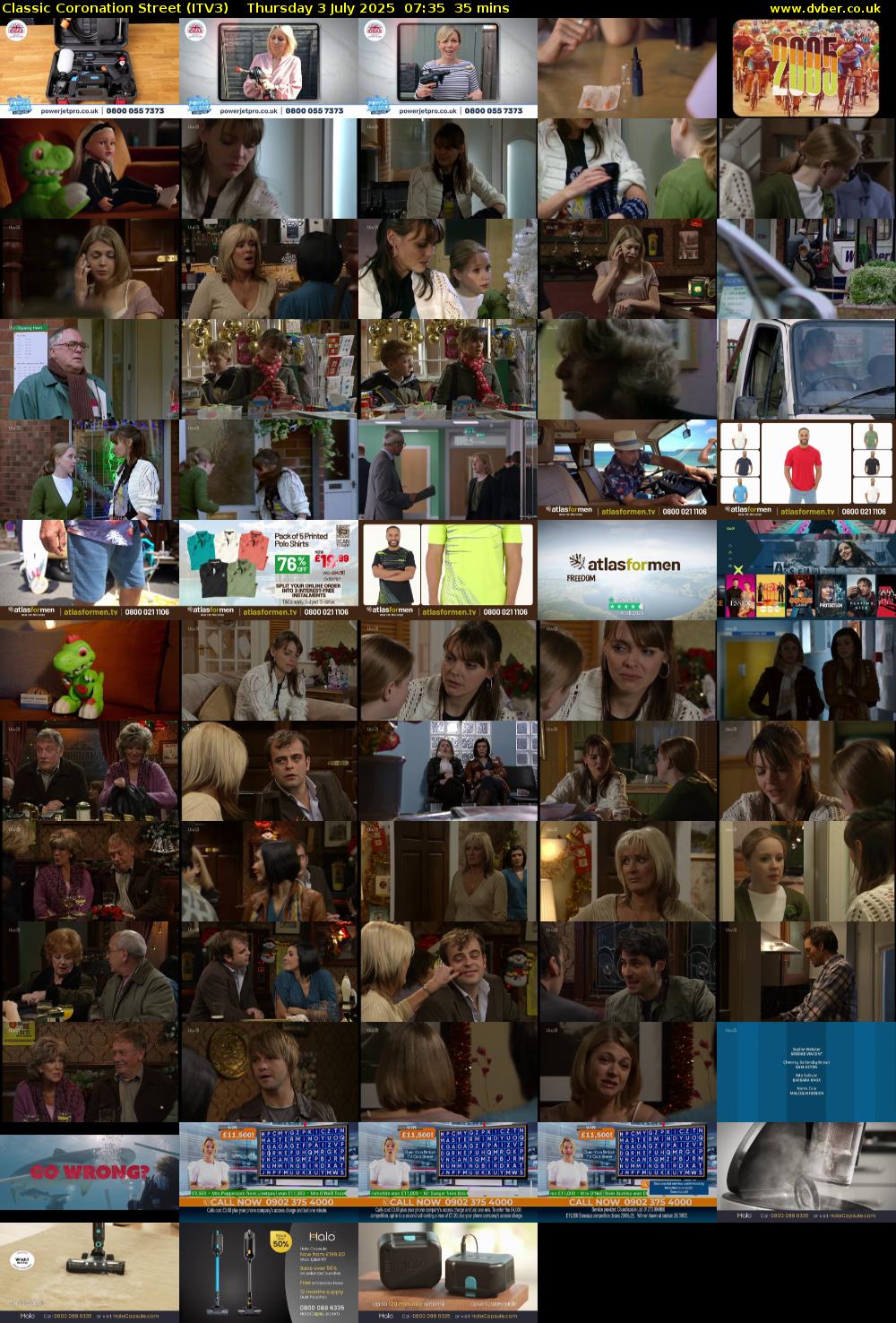 Classic Coronation Street (ITV3) Thursday 3 July 2025 07:35 - 08:10
