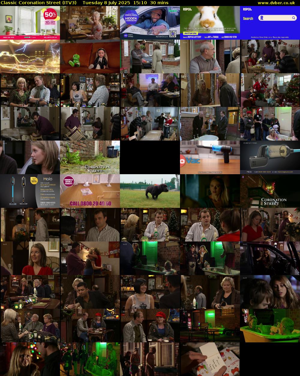 Classic Coronation Street (ITV3) Tuesday 8 July 2025 15:10 - 15:40