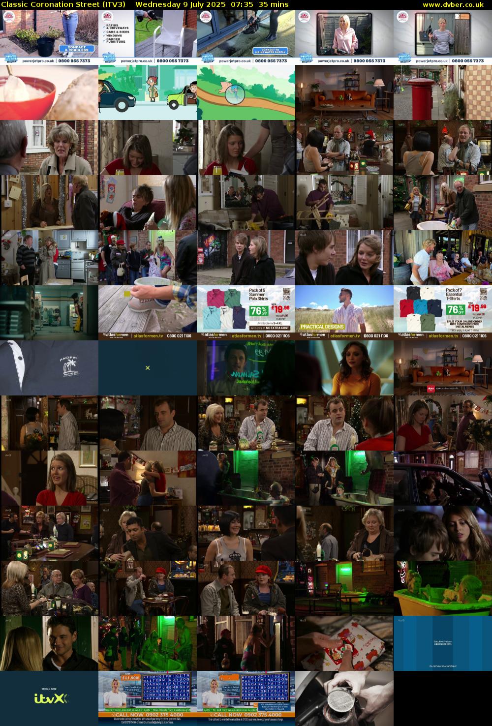 Classic Coronation Street (ITV3) Wednesday 9 July 2025 07:35 - 08:10