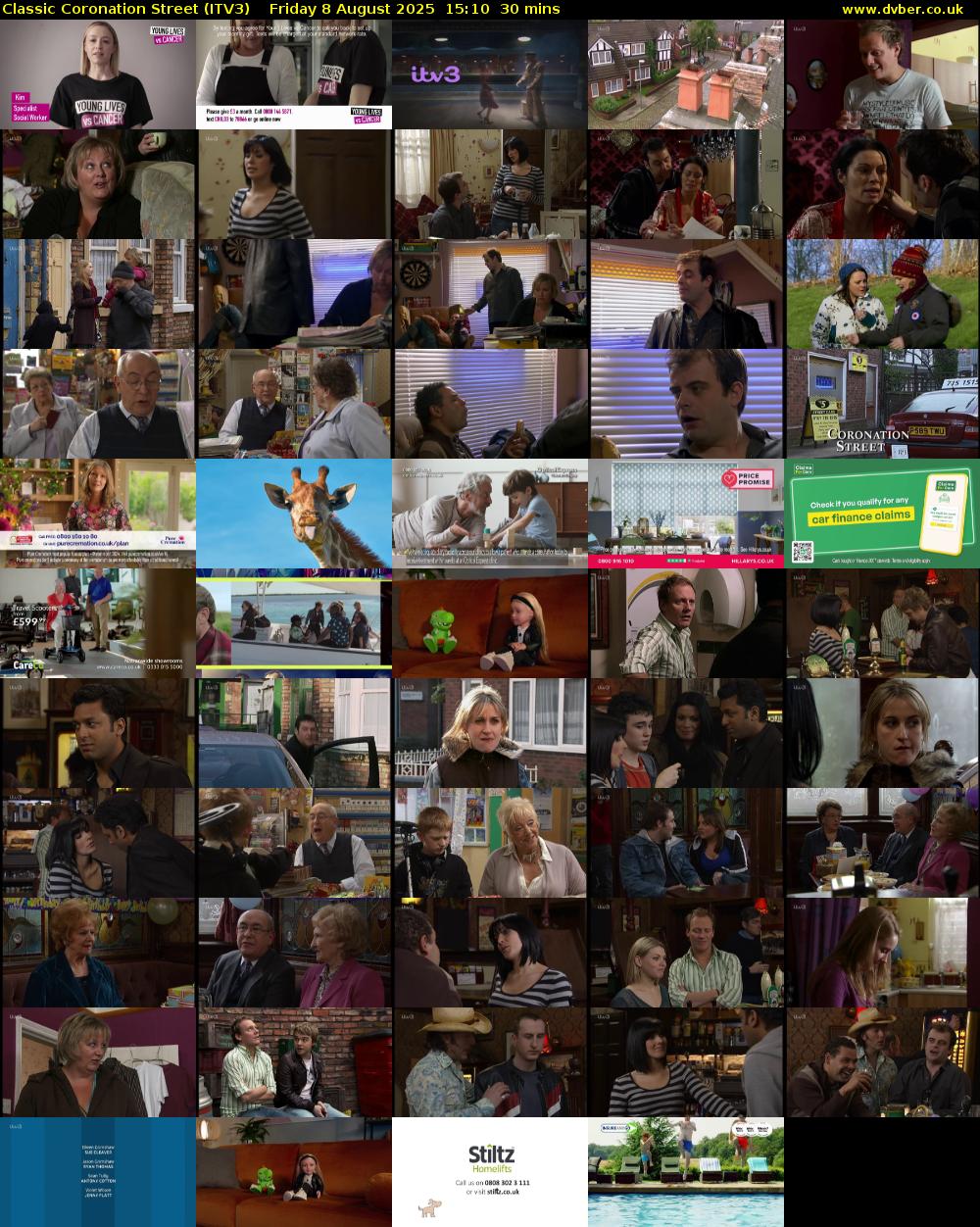 Classic Coronation Street (ITV3) Friday 8 August 2025 15:10 - 15:40