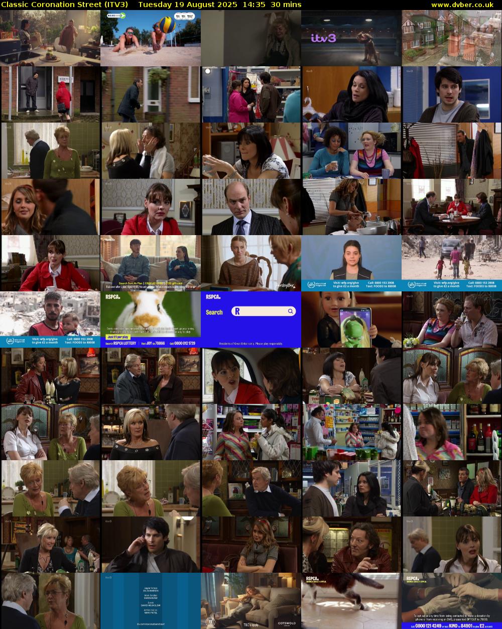 Classic Coronation Street (ITV3) Tuesday 19 August 2025 14:35 - 15:05