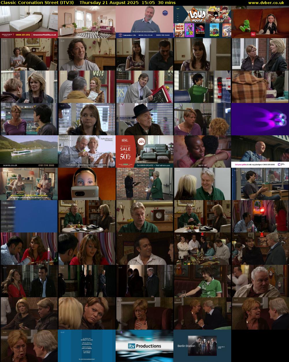 Classic Coronation Street (ITV3) Thursday 21 August 2025 15:05 - 15:35