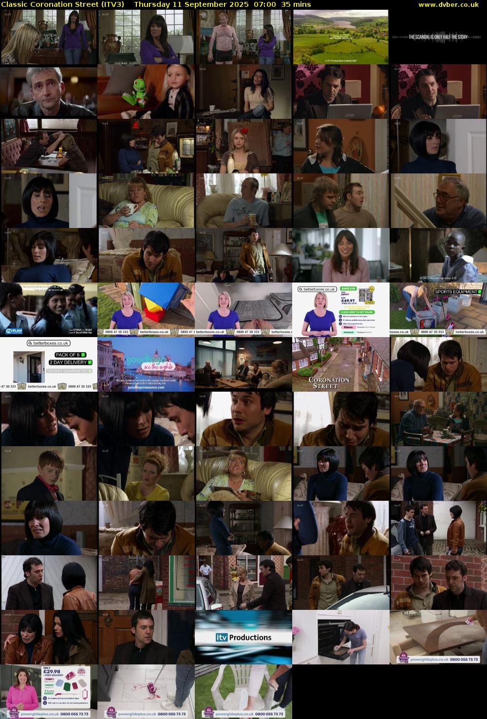 Classic Coronation Street (ITV3) Thursday 11 September 2025 07:00 - 07:35