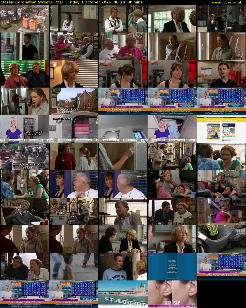 Classic Coronation Street (ITV3) Friday 3 October 2025 08:20 - 08:50