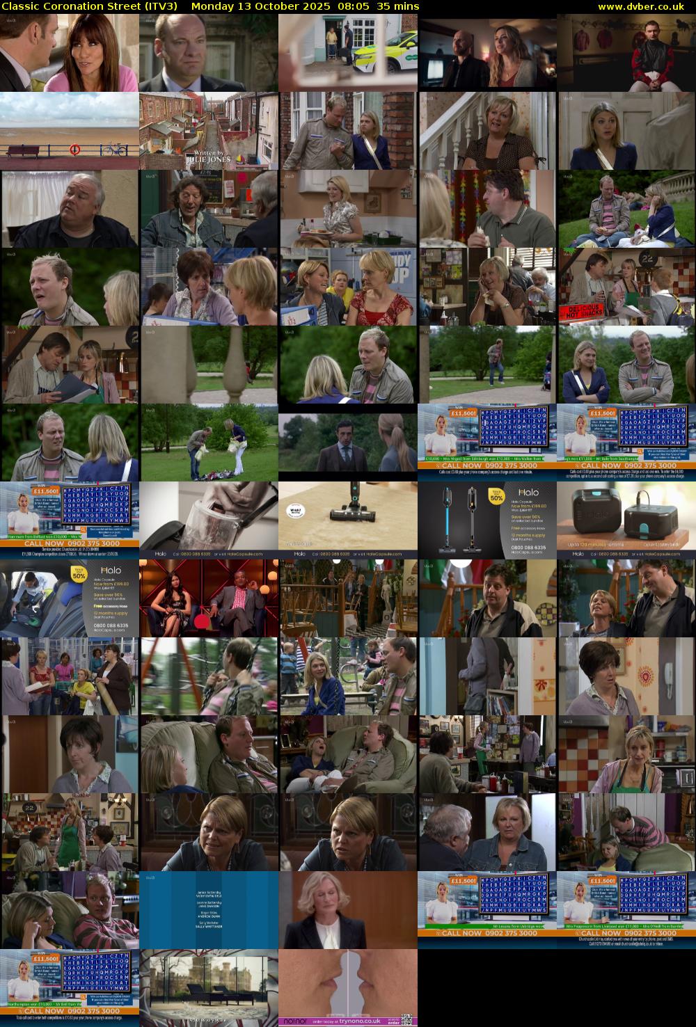 Classic Coronation Street (ITV3) Monday 13 October 2025 08:05 - 08:40