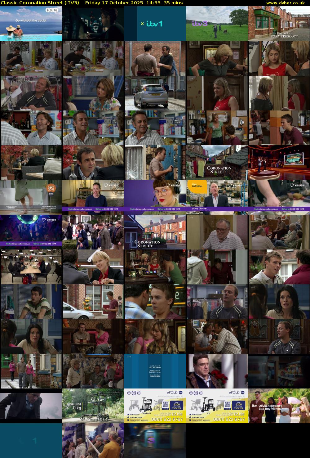 Classic Coronation Street (ITV3) Friday 17 October 2025 14:55 - 15:30